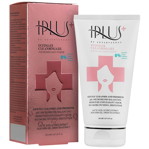 gel-intimate-iplus-cleansing/webp1 ژل بهداشتی بانوان آی پلاس 150 میلی لیتر - Image 1