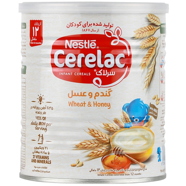 Cerelac-Wheat and honey/webp1 سرلاک گندم و عسل به همراه شیر نستله 400 گرم - Image 1