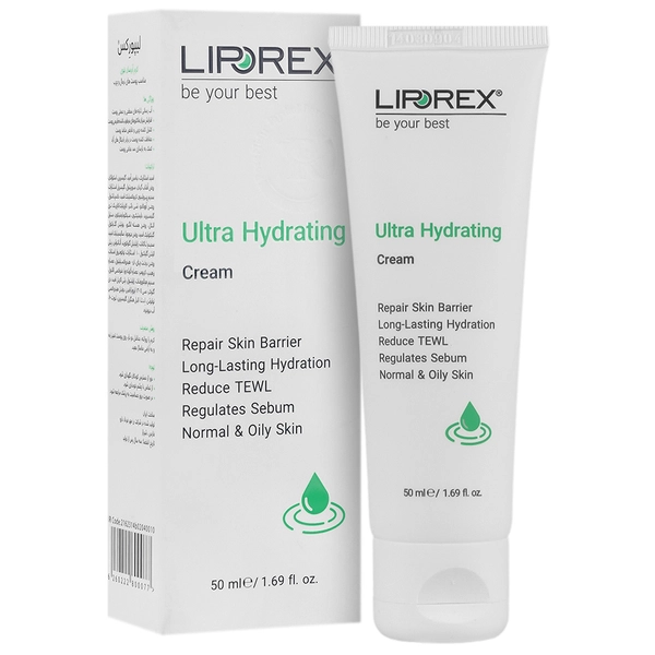 cream-hydrating-liporex/webp1 کرم آبرسان قوی پوست نرمال و چرب لیپورکس 50 میلی لیتر - Image 1