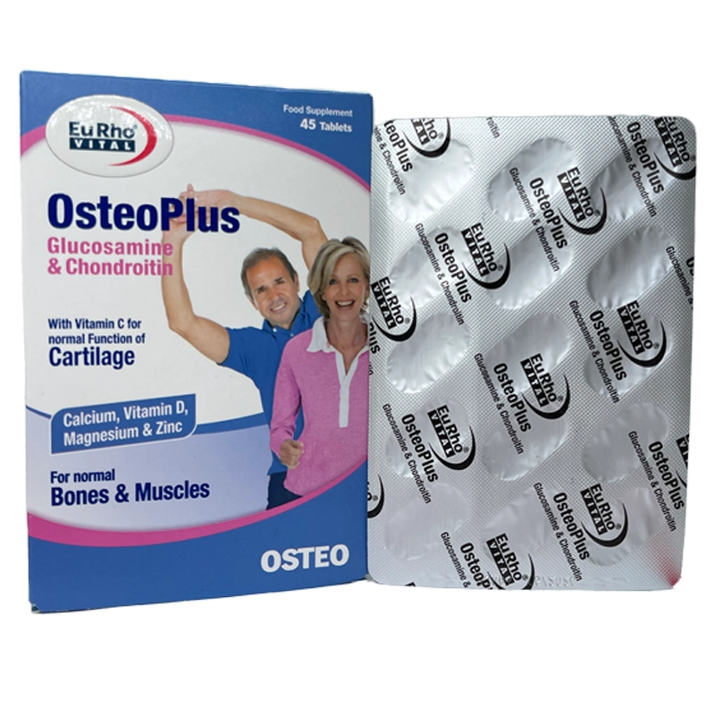 Tab-Osteoplus-Eurho vital-glucosamine/webp1 قرص استئوپلاس یوروویتال ۴۵ عددی - Image 1