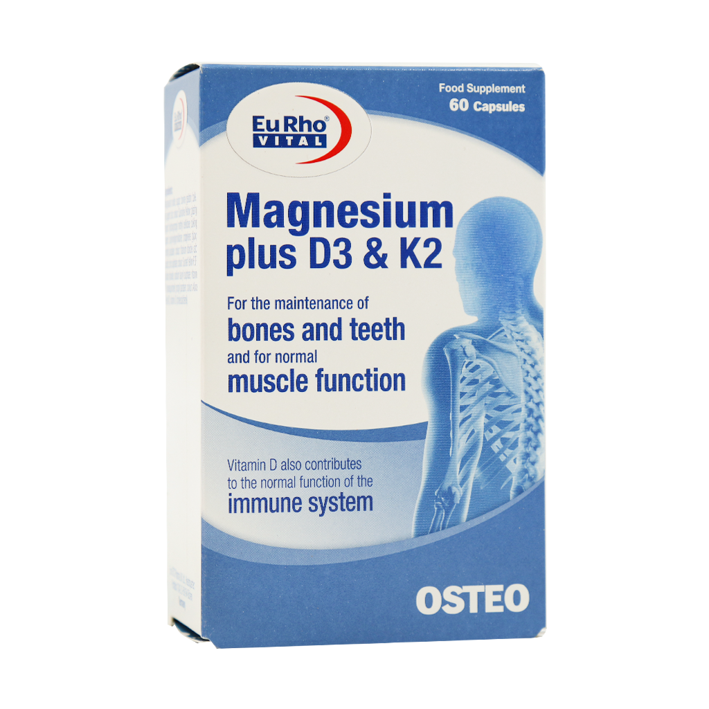 Capsul@Magnesium&plus&D3&K2/Web1 کپسول منیزیم پلاس د3 و کا2 یوروویتال 60 عددی - Image 1