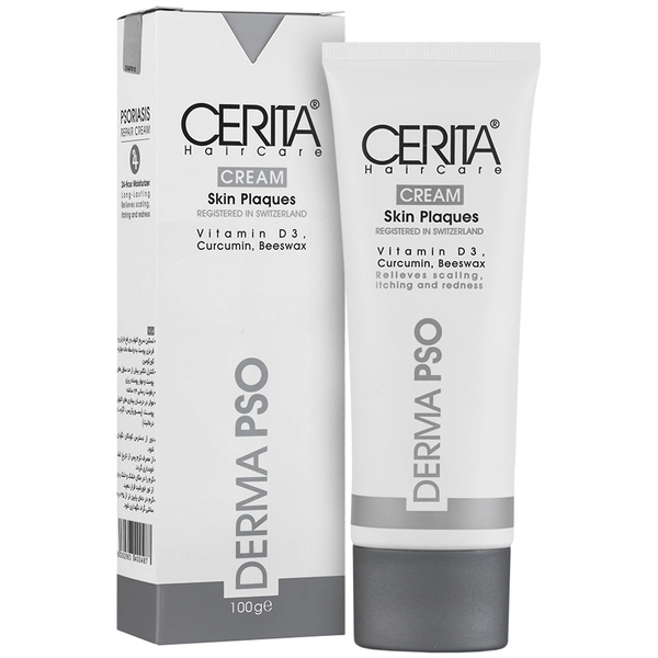 Cream-skin plaques derma-pso cerita/webp1 کرم ترمیم کننده پوسته های بدن سریتا 100 گرم - Image 1