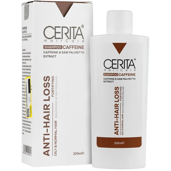 Shampoo-caffeine cerita/webp1 شامپو کافئین سریتا 200 میلی لیتر - Image 1