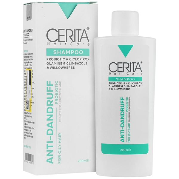 Shampoo-antidandruf for oily hair cerita/webp1 شامپو ضد شوره موهای چرب سریتا 200 میلی لیتر - Image 1
