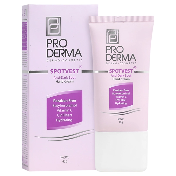 Cream-Proderama-spotvest/webp1 کرم روشن کننده و ضد لک دست پرودرما 40 میلی لیتر - Image 1