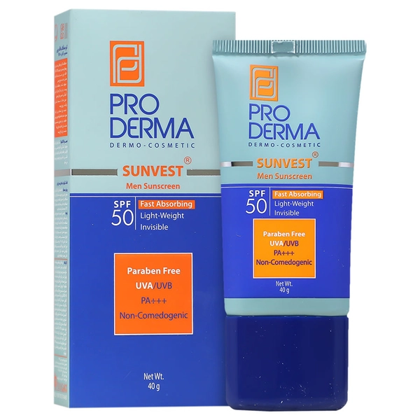 Cream-Sunscreen-proderma-for men/webp1 کرم ضد آفتاب مخصوص آقایان حاوی SPF50 پرودرما 40 میلی لیتر - Image 1