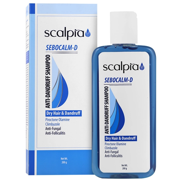 Shampoo-Scalpia-sebocalm-d/webp1 شامپو ضد شوره مو خشک اسکالپیا 200 میلی لیتر - Image 1