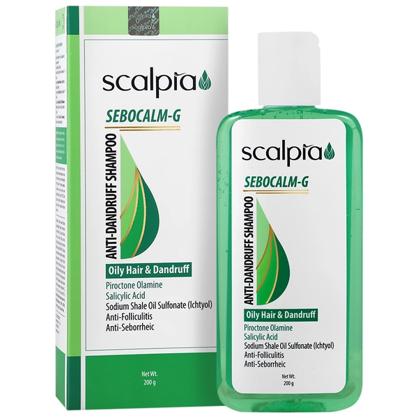 Shampoo-Scalpia-sebocalm-g/webp1 شامپو ضد شوره موهای چرب سبوکالم جی اسکالپیا 200 میلی لیتر - Image 1