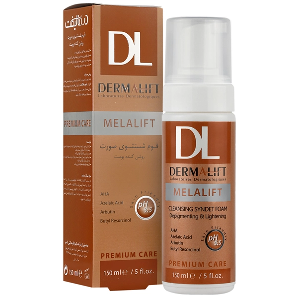 Foam-Dermalift-melalift-all skin type/webp1 فوم شوینده صورت روشن کننده ملالیفت درمالیفت 150 میلی لیتر - Image 1