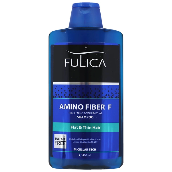Shampoo-fulica-amino fiber f-400ml/webp1 شامپو تقویت کننده و حجم دهنده آمینو فیبر اف فولیکا 400 میلی لیتر - Image 1