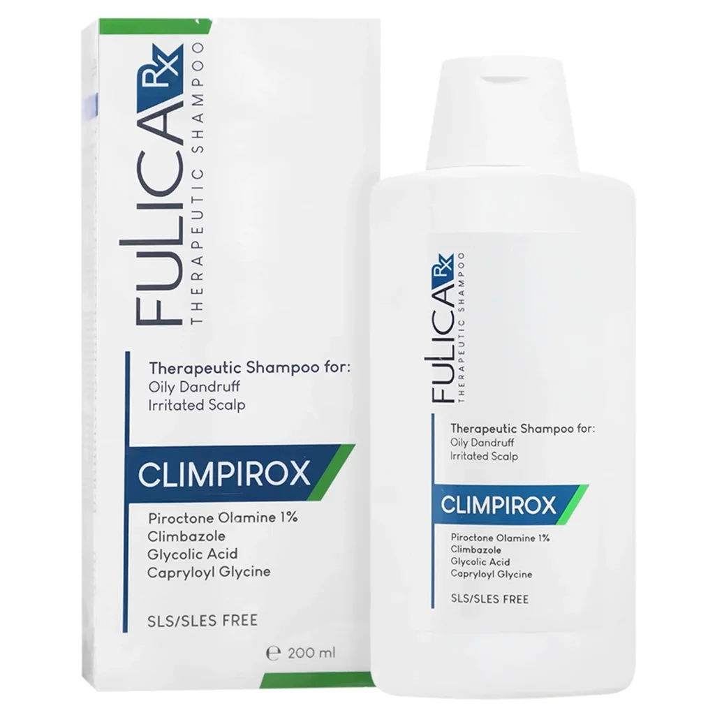 Shampoo-fulica-climpirox-200ml/webp1 شامپو ضد شوره پوست سر چرب کیلیم پیروکس فولیکا آر ایکس 200 میلی لیتر - Image 1