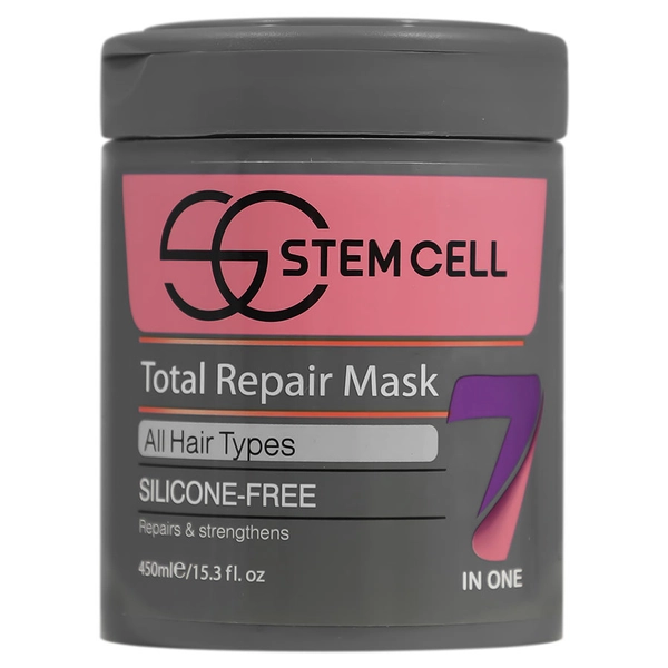 Mask-stem cell-total repair-all hair-450 ml/webp1 ماسک مو تقویت کننده (با آبکشی) مناسب موهای دارای وز استم سل 450 میلی لیتر - Image 1