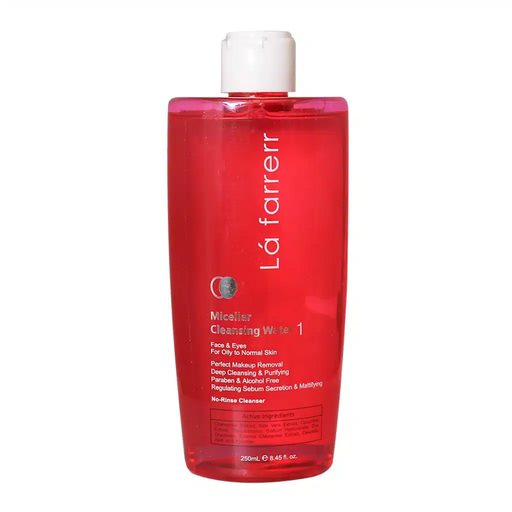 Micellar water- Lafarrerr-oily skin-cleansing1/webp1 محلول پاک کننده صورت پوست چرب لافارر 250 میلی لیتر - Image 1