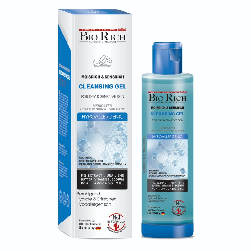 Gel-bio rich-moisrich &sensrich-cleansing gel-dry&senstive skin/webp1 ژل شستشوی بایوریچ پوست خشک و حساس 250 میلی لیتر - Image 1