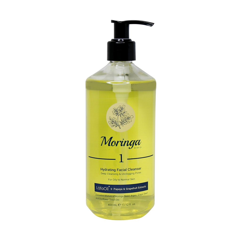Gel-moringa-400 ml-oily to normal/webp1 ژل شستشو و آبرسان صورت پوست چرب ,مختلط و معمولی 1 مورینگا 400 میلی لیتر - Image 1