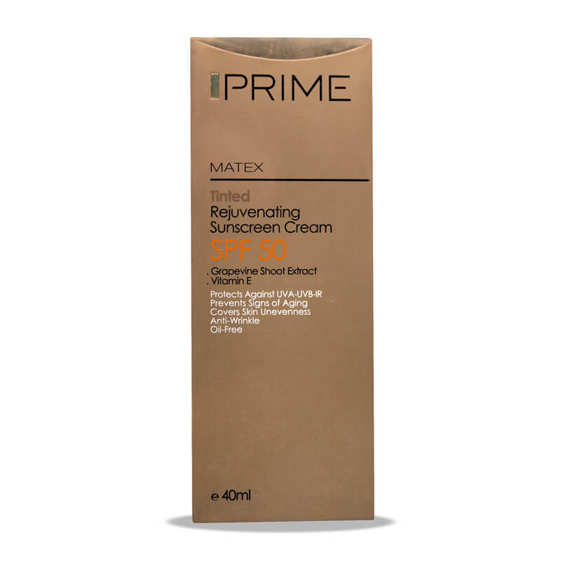 Cream-prime-sunscreen-tinted-all skin type/webp1 کرم ضد آفتاب رنگی جوان کننده SPF50 انواع پوست پرایم 40 میلی لیتر - Image 1